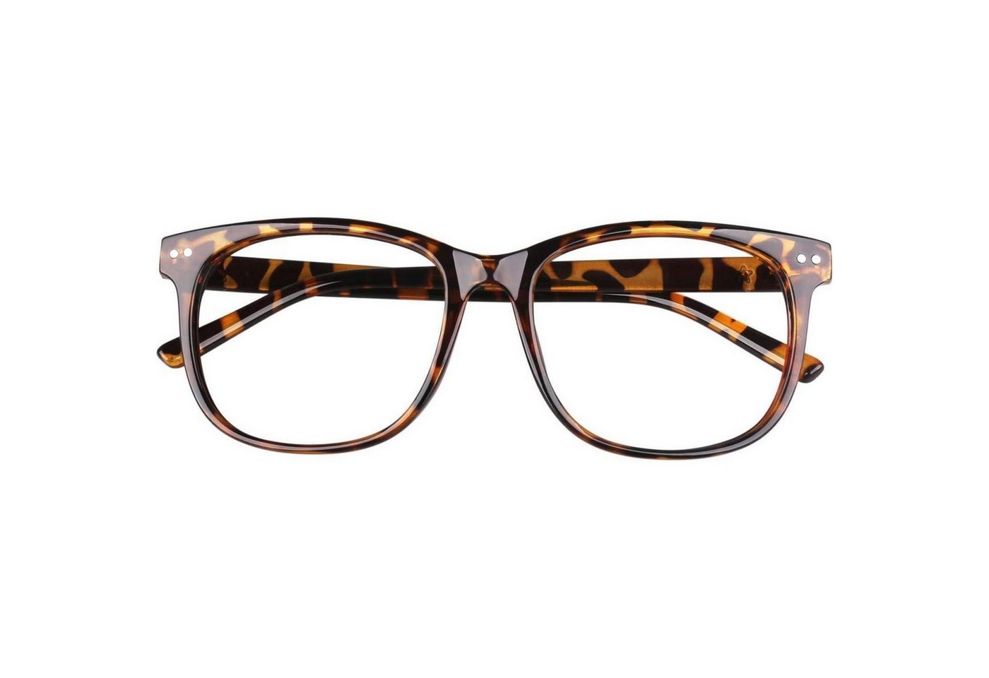 LuxusKollektion Retrosonnenbrille Hornbrille Nerdbrille Damen Herren Ohne Stärke 1.1 Leopardenmuster von LuxusKollektion
