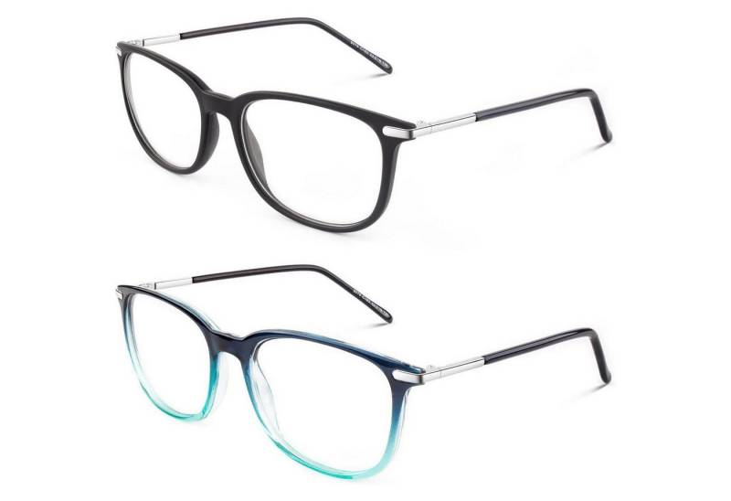 LuxusKollektion Retrosonnenbrille Klassische Nerdbrille ellipse 40er 50er Jahre Vintage Look_Clear Lens von LuxusKollektion