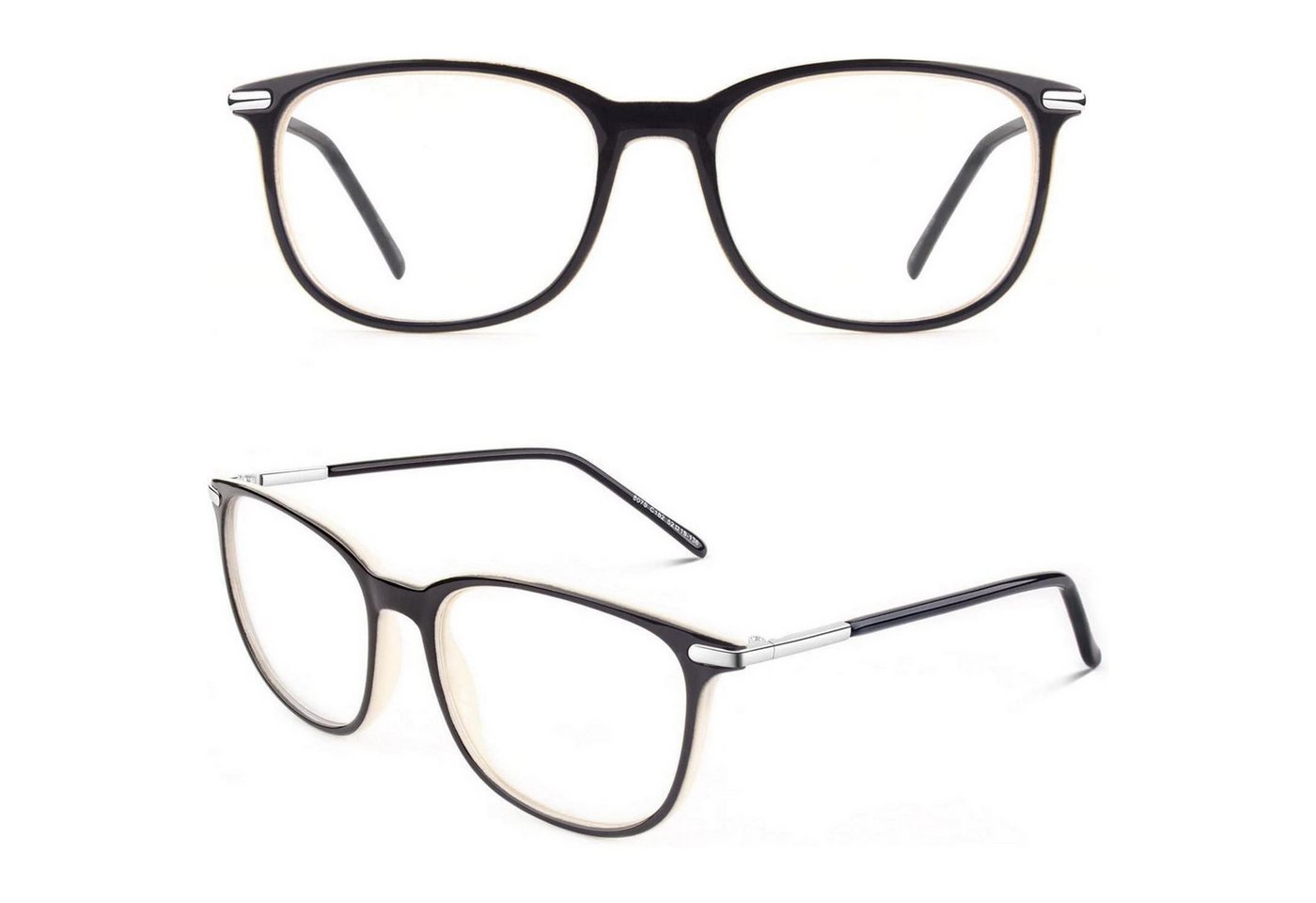 LuxusKollektion Retrosonnenbrille Klassische Nerdbrille ellipse Vintage Pantobrille 40er 50er Jahre von LuxusKollektion