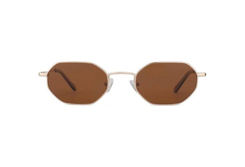 LuxusKollektion Retrosonnenbrille Mini Achteckige Sonnenbrille Polarisiert Metall Vintage Stil von LuxusKollektion