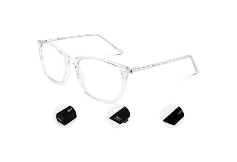 LuxusKollektion Retrosonnenbrille Nerdbrille ellipse Vintage Look Pantobrille 40er 50er Jahre Clear Lens von LuxusKollektion