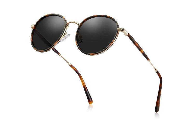 LuxusKollektion Retrosonnenbrille Polarisierte Damen Herren Sonnenbrille UV400 Retro Rund von LuxusKollektion