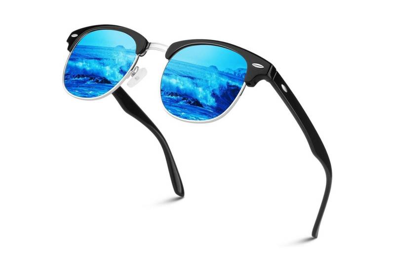 LuxusKollektion Retrosonnenbrille Polarisierte Retro Sonnenbrille Damen Herren UV400 Halbrahmen 1 von LuxusKollektion