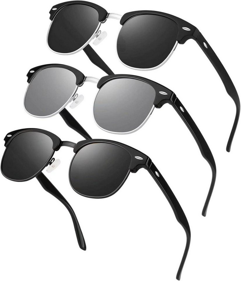 LuxusKollektion Retrosonnenbrille Polarisierte Retro Sonnenbrille Herren Damen UV400 Reise Angeln 3 von LuxusKollektion