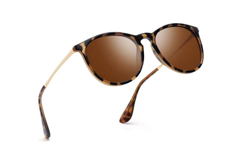 LuxusKollektion Retrosonnenbrille Polarisierte Retro Sonnenbrille Rund UV400 für Damen Herren Vintage von LuxusKollektion