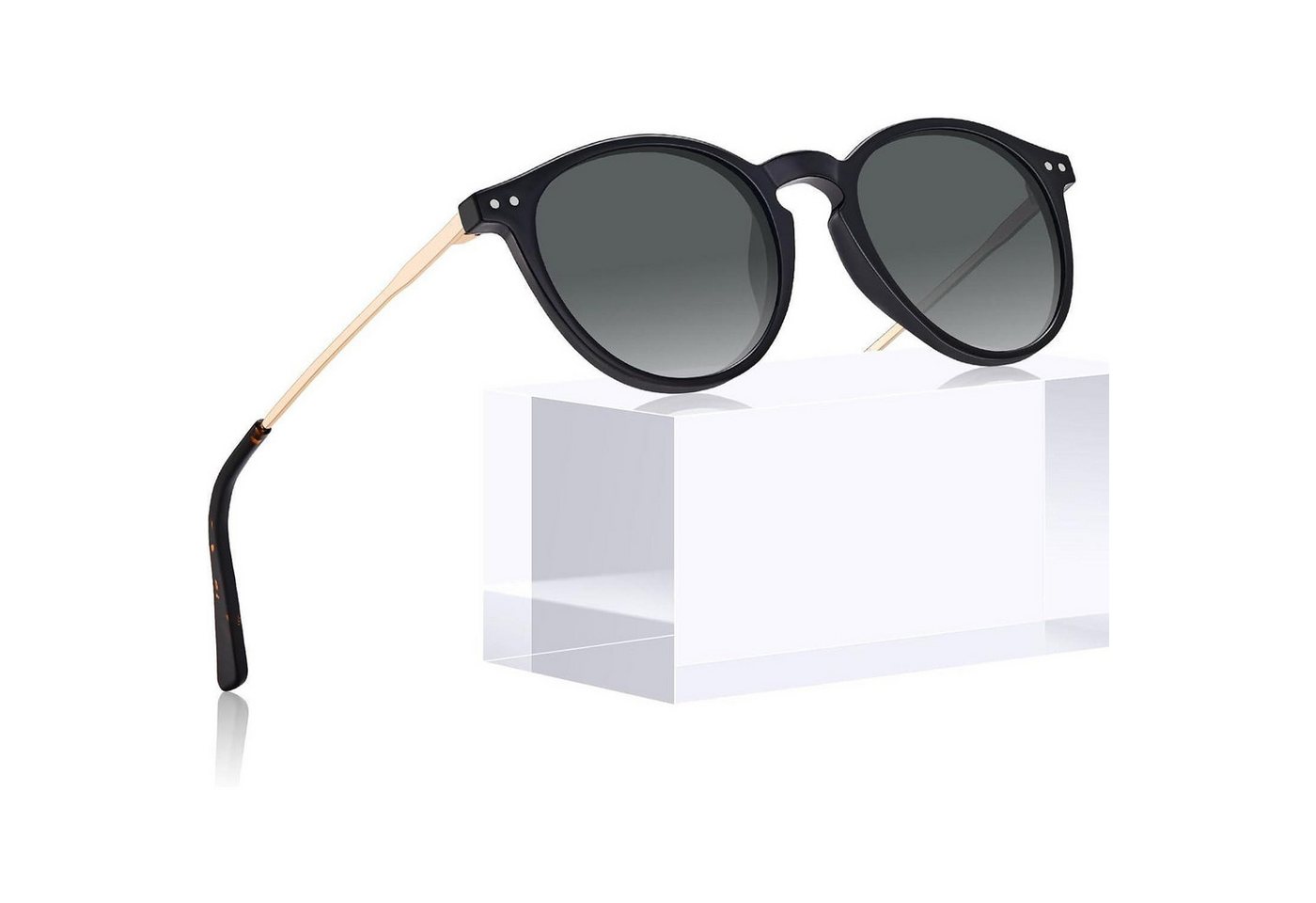 LuxusKollektion Retrosonnenbrille Polarisierte Sonnenbrille Damen Herren Retro Vintage Rund UV400 Schutz von LuxusKollektion