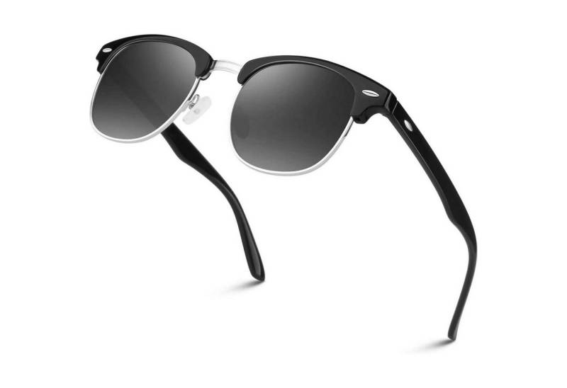 LuxusKollektion Retrosonnenbrille Polarisierte Sonnenbrille Herren Damen Retro Halbrahmen UV400 Glänzend von LuxusKollektion