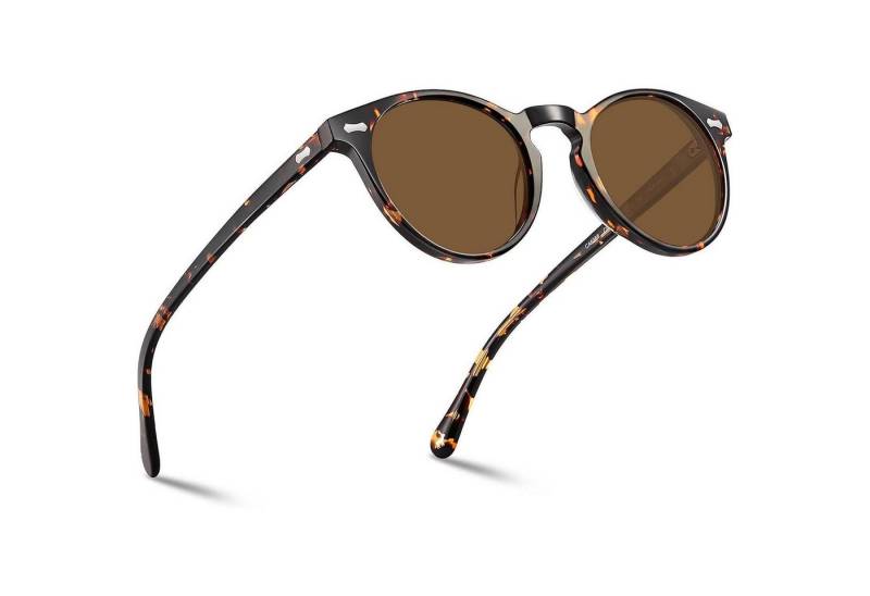 LuxusKollektion Retrosonnenbrille Polarisierte Sonnenbrille Herren Fahrenbrille Rund Schwarz mit Etui LuxusKollektion Retrosonnenbrille Polarisierte Sonnenbrille Herren Fahrenbrille Rund Schwarz mit Etui von LuxusKollektion