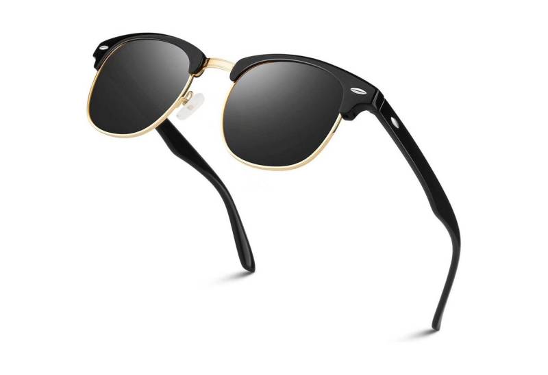 LuxusKollektion Retrosonnenbrille Polarisierte Sonnenbrille Retro Halbrahmen UV400 für Herren und Damen von LuxusKollektion