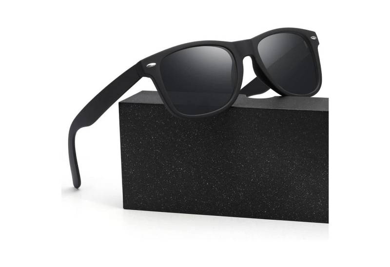 LuxusKollektion Retrosonnenbrille Polarisierte Sonnenbrille Schwarz UV400 für Herren Damen Retro Vintage von LuxusKollektion