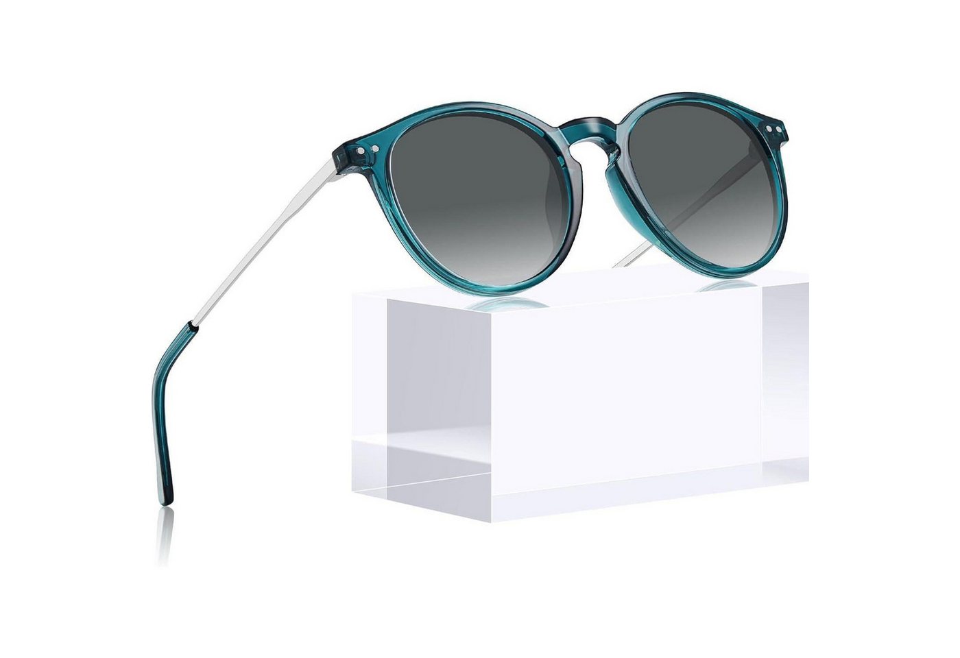 LuxusKollektion Retrosonnenbrille Polarisierte Sonnenbrille UV400 Schutz Acetatrahmen Eleganz Schwarz von LuxusKollektion