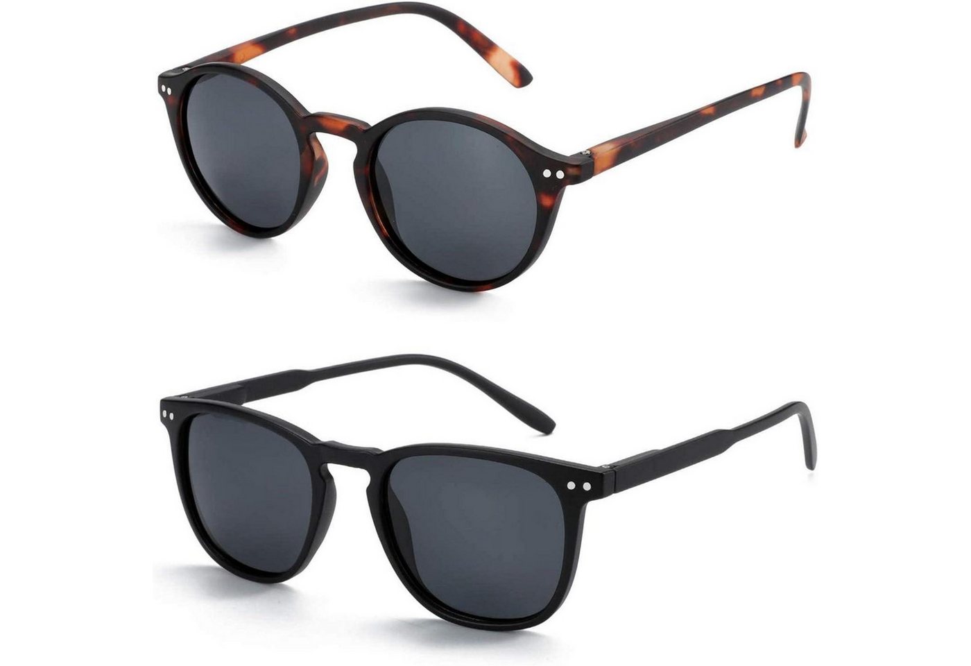 LuxusKollektion Retrosonnenbrille Polarisierte Sonnenbrille Vintage Retro Runde Quadratische Unisex von LuxusKollektion
