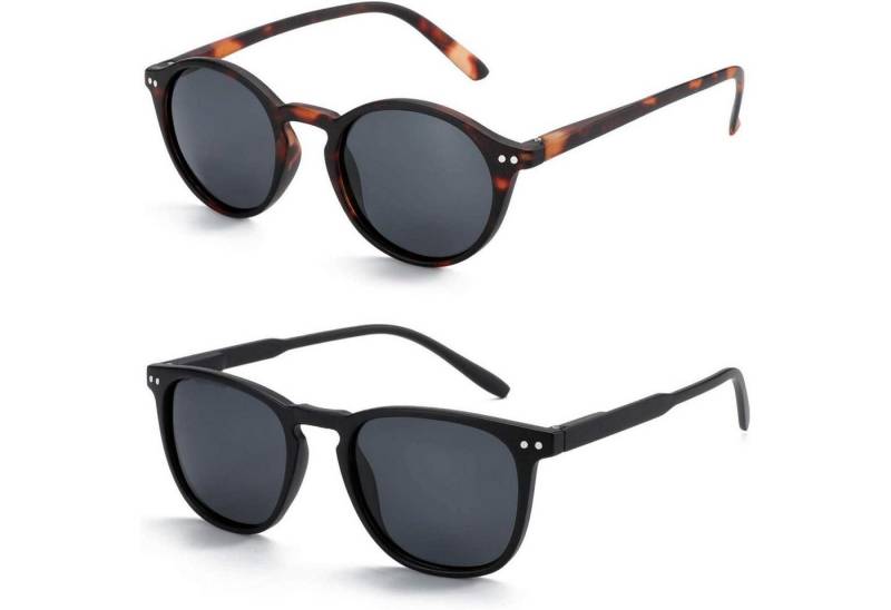 LuxusKollektion Retrosonnenbrille Polarisierte Sonnenbrille Vintage Retro Runde Quadratische Unisex von LuxusKollektion