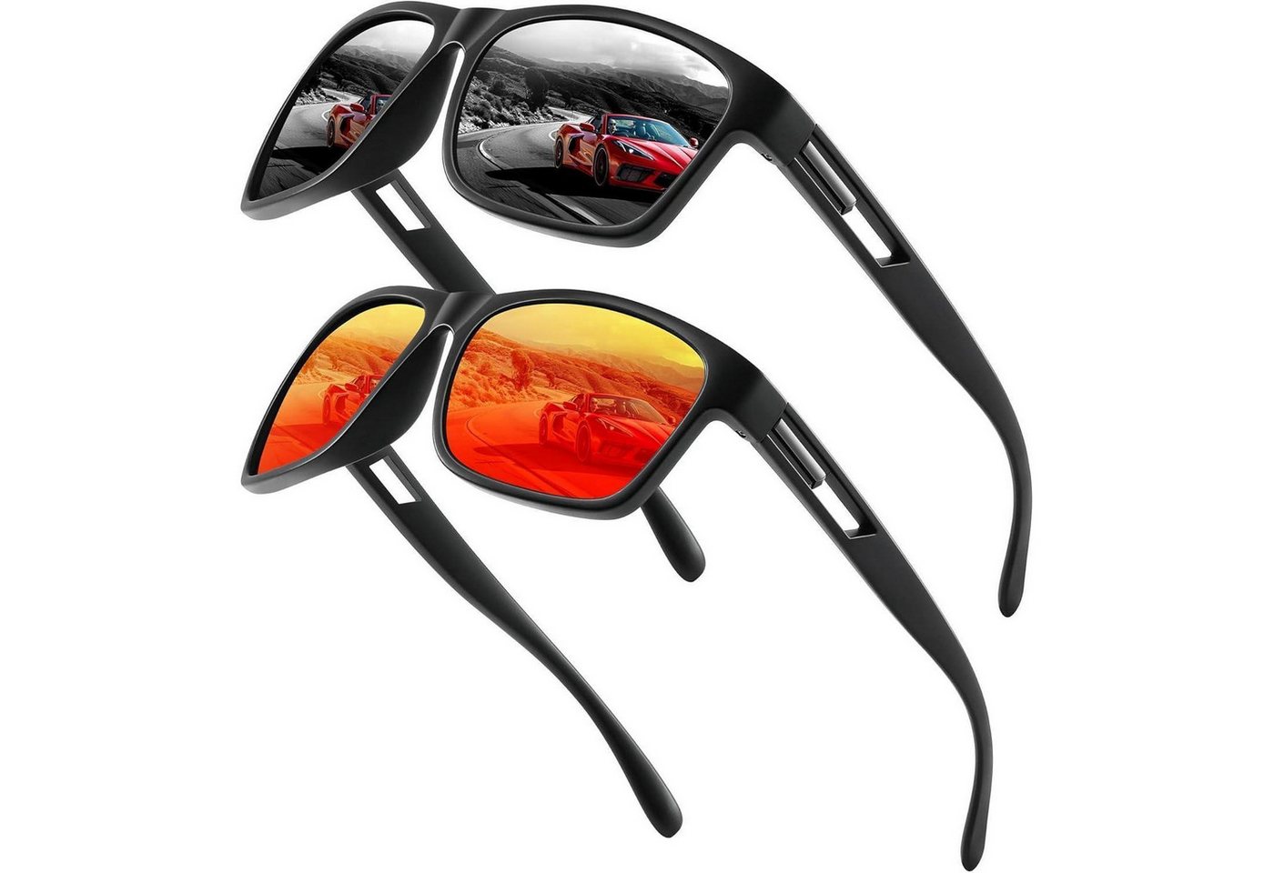 LuxusKollektion Retrosonnenbrille Polarisierte Sport-Sonnenbrille Retro UV400 Herren Damen Schwarz LuxusKollektion Retrosonnenbrille Polarisierte Sport-Sonnenbrille Retro UV400 Herren Damen Schwarz von LuxusKollektion