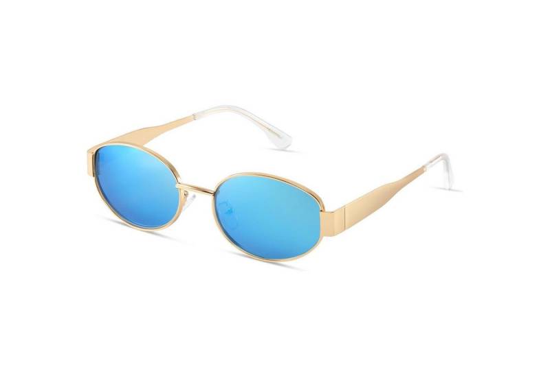 LuxusKollektion Retrosonnenbrille Polarisierte Vintage Oval Sonnenbrille Damen Herren Gold Uv400 von LuxusKollektion