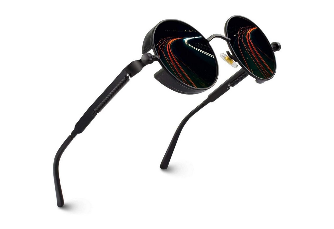 LuxusKollektion Retrosonnenbrille Retro Runde Polarisierte Sonnenbrille UV400 Steampunk Vintage von LuxusKollektion