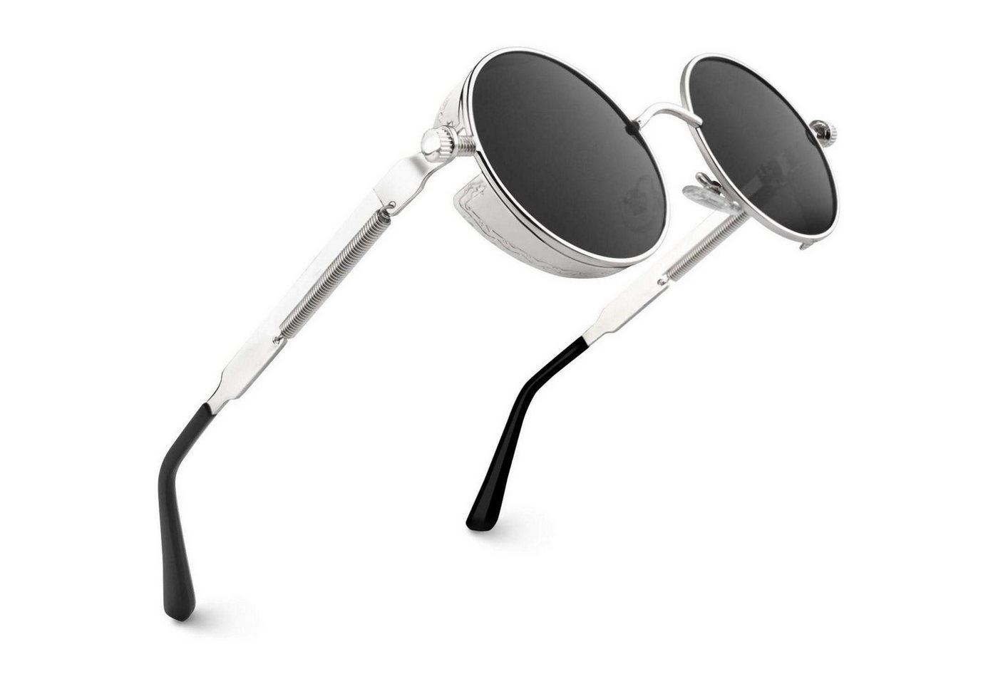 LuxusKollektion Retrosonnenbrille Retro Runde Sonnenbrille Polarisiert Vintage Steampunk UV400 Schutz von LuxusKollektion
