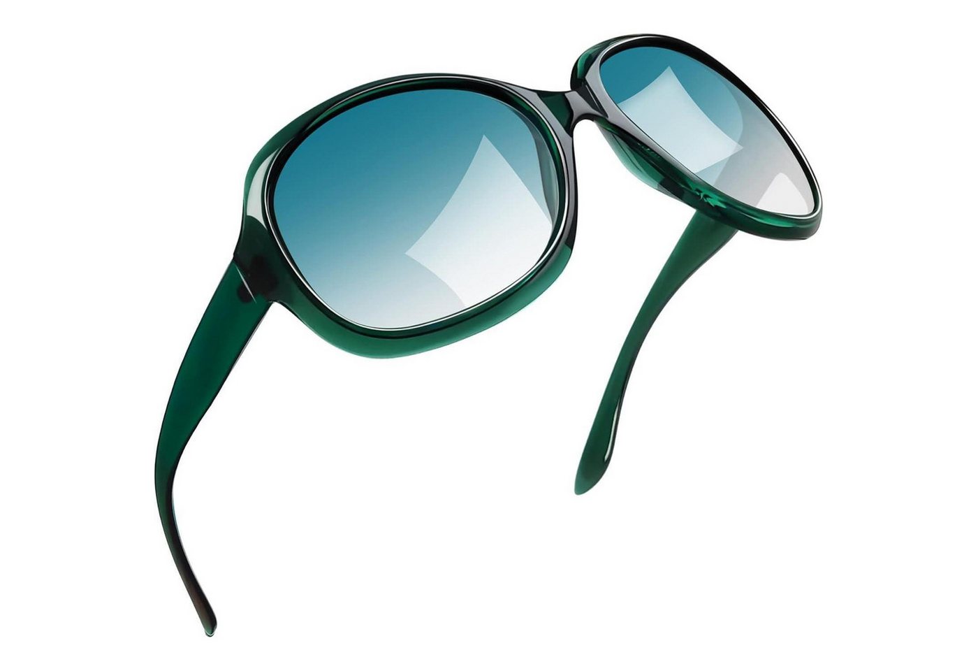 LuxusKollektion Retrosonnenbrille Sonnenbrille B17-transparentes Grün Hellgrün Wie die Bilder von LuxusKollektion