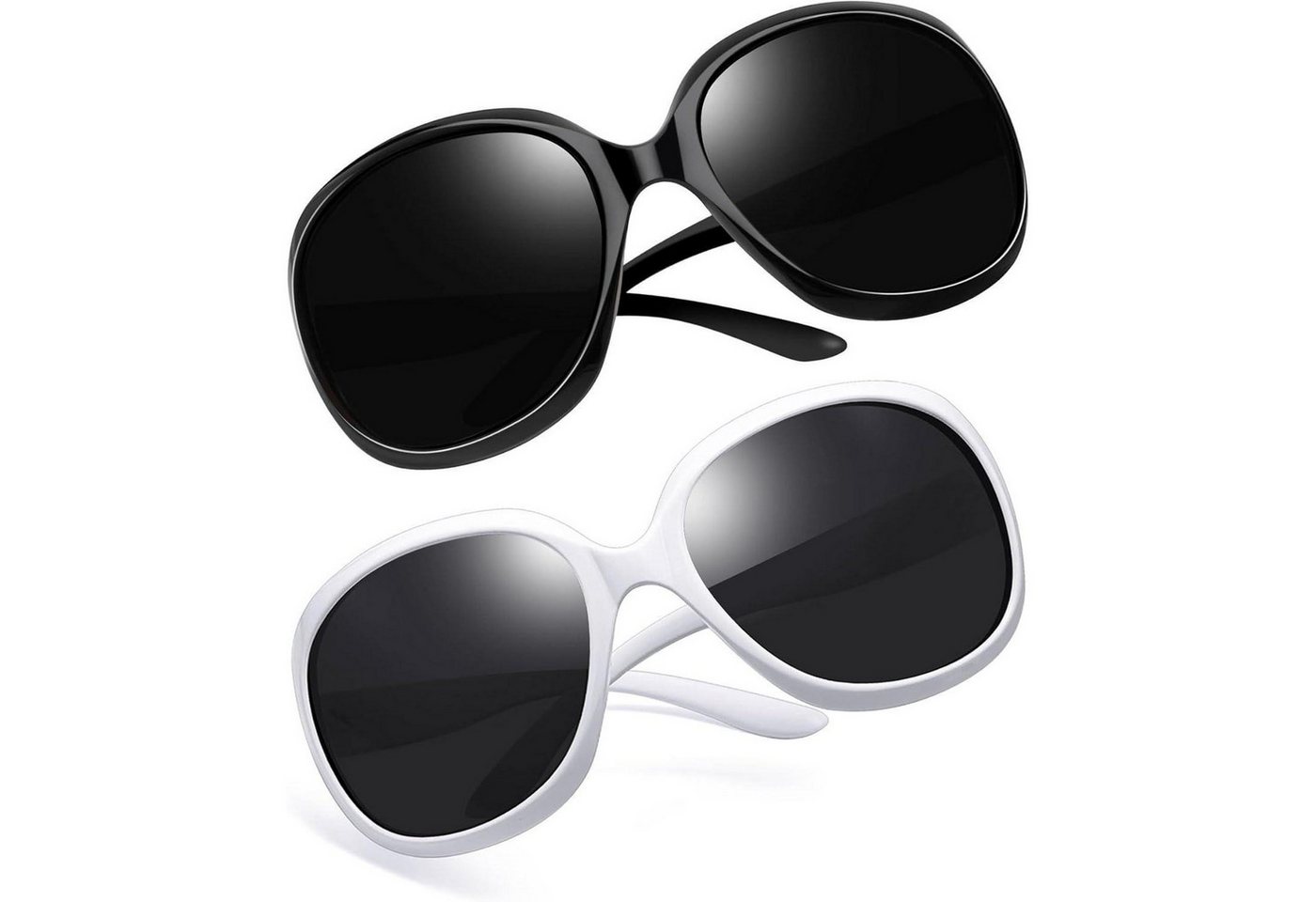 LuxusKollektion Retrosonnenbrille Sonnenbrille Damen B53-schwarz und Weiß Schwarz Wie die Bilder von LuxusKollektion