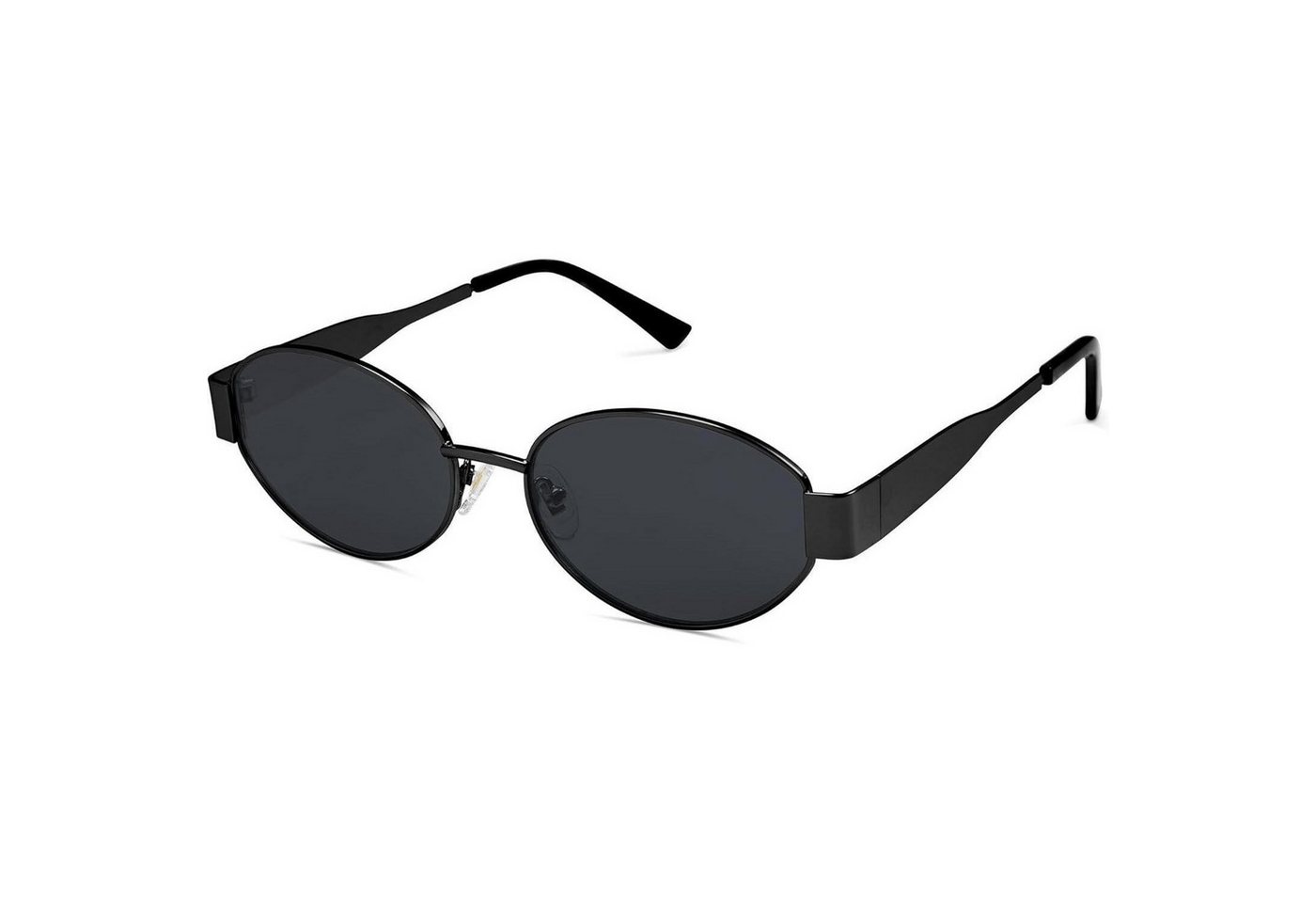 LuxusKollektion Retrosonnenbrille Sonnenbrille Damen Herren Oval Metal UV400 Schutz SJ1217 Schwarz von LuxusKollektion