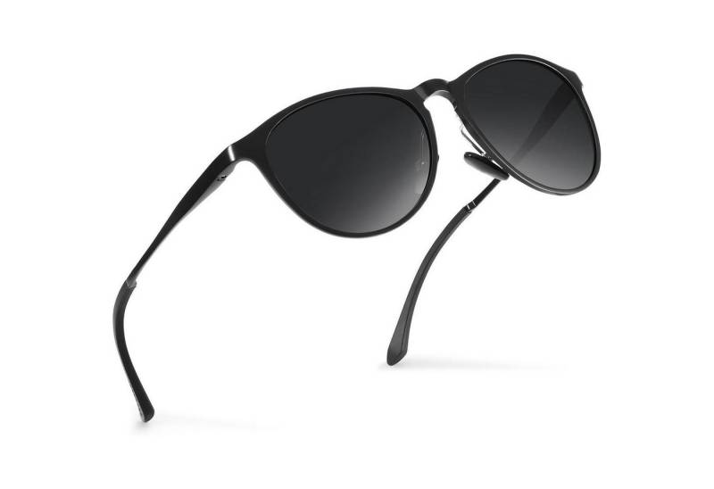 LuxusKollektion Retrosonnenbrille Sonnenbrille Damen Herren Polarisiert UV400 A5-schwarzer Rahmen Grauen von LuxusKollektion