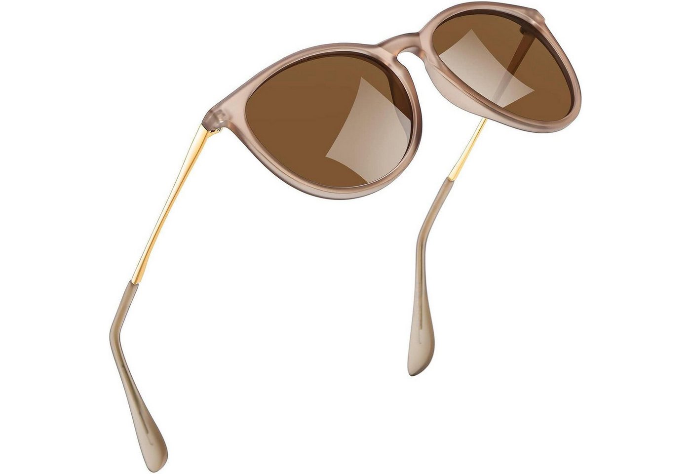 LuxusKollektion Retrosonnenbrille Sonnenbrille Damen Herren Polarisierte Rund UV400 Lotuswurzelstärke von LuxusKollektion