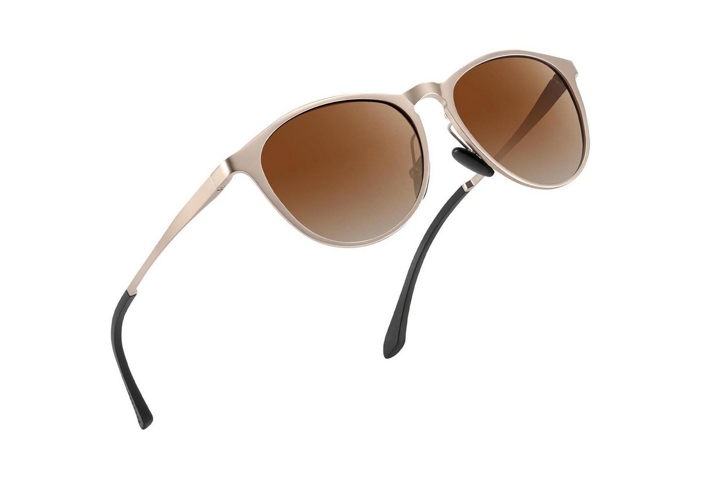 LuxusKollektion Retrosonnenbrille Sonnenbrille Damen Metallrahmen A1-goldrahmen Verlaufend Teefarbenen von LuxusKollektion