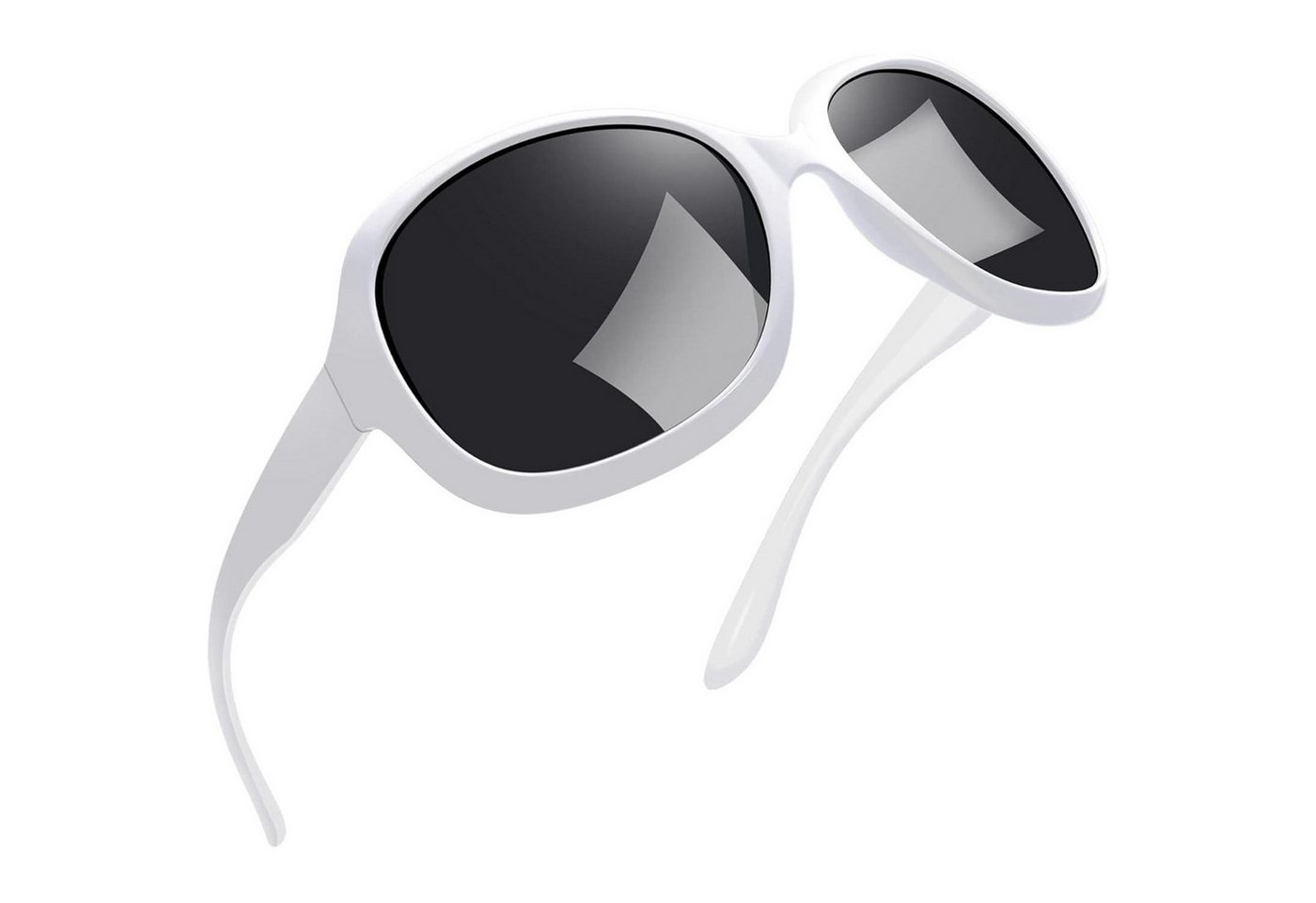 LuxusKollektion Retrosonnenbrille Sonnenbrille Damen Oversized B05-glänzend Weiß Schwarz Wie die Bilder von LuxusKollektion