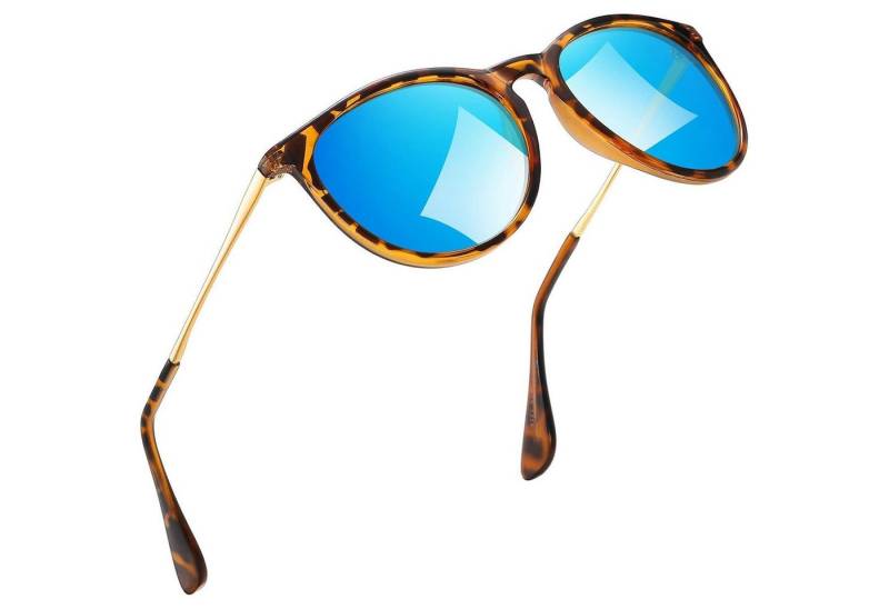 LuxusKollektion Retrosonnenbrille Sonnenbrille Damen Polarisierte UV400 Retro Rund Vintage Blau von LuxusKollektion