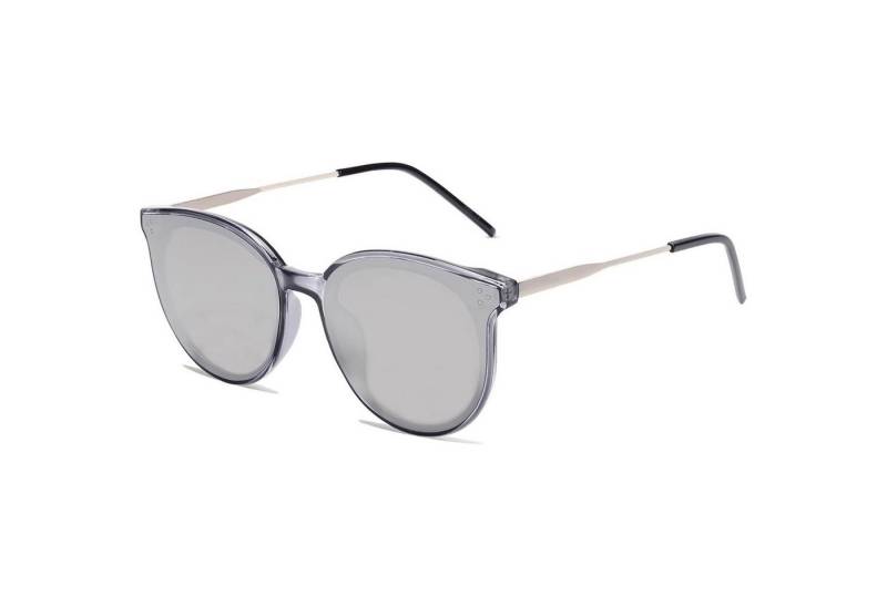 LuxusKollektion Retrosonnenbrille Sonnenbrille Damen Retro Cateye Übergroß Klar Grau Silber Gespiegelt von LuxusKollektion