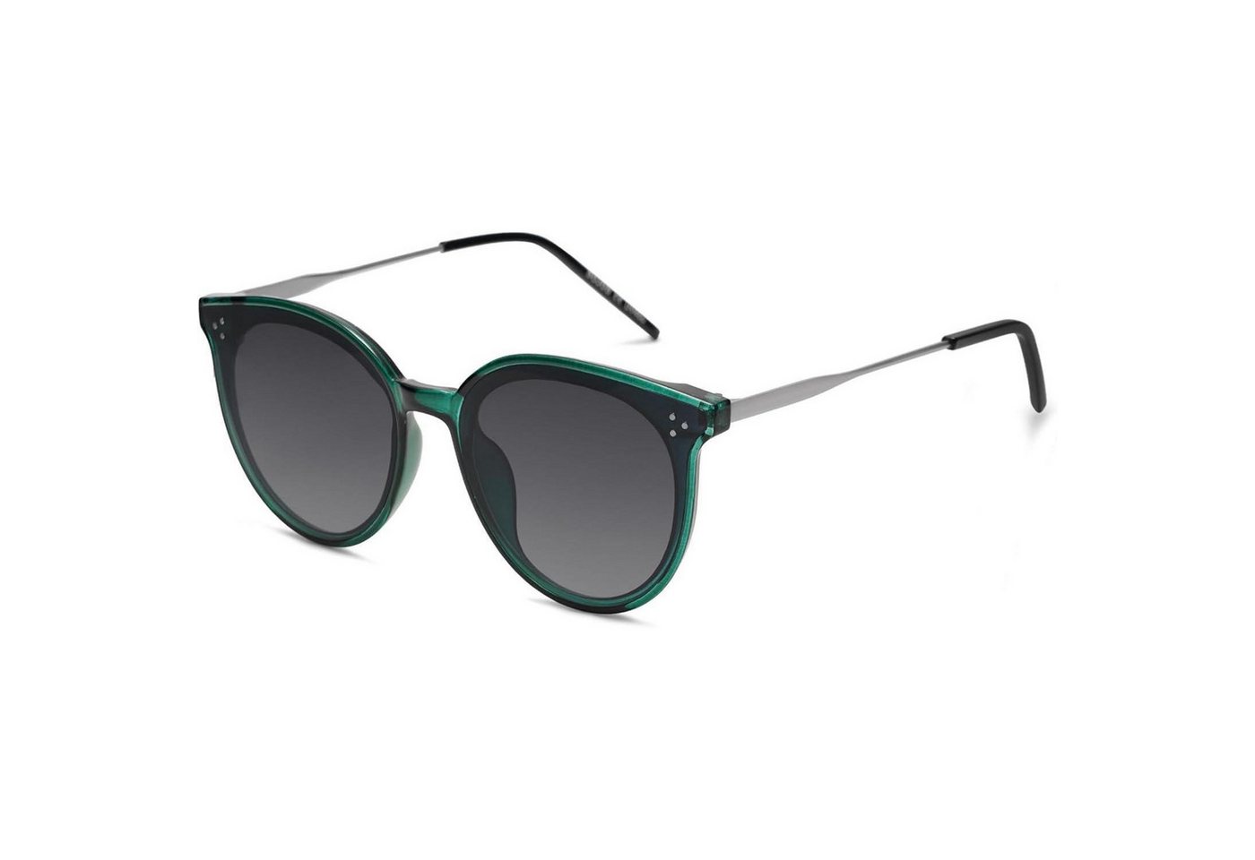 LuxusKollektion Retrosonnenbrille Sonnenbrille Damen Retro Cateye UV400 Übergroß Rund Grün Grau von LuxusKollektion