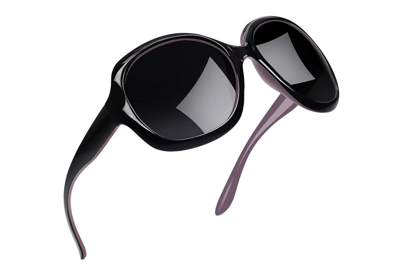 LuxusKollektion Retrosonnenbrille Sonnenbrille Damen Übergroße B03-schwarz Lila Schwarz Wie die Bilder von LuxusKollektion