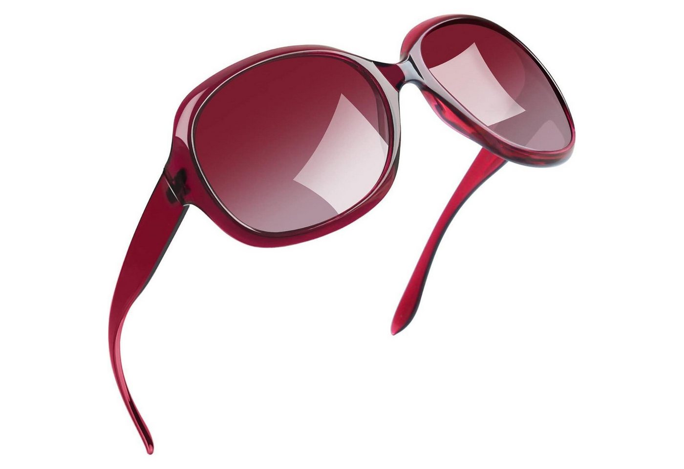 LuxusKollektion Retrosonnenbrille Sonnenbrille Damen Übergroße B18-transparentes Rosenrot Wie die Bilder von LuxusKollektion