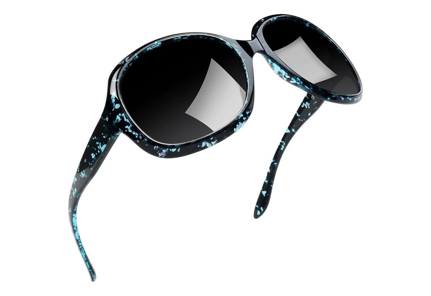 LuxusKollektion Retrosonnenbrille Sonnenbrille Damen Übergroße B19-leopardblau Schwarz Wie die Bilder von LuxusKollektion