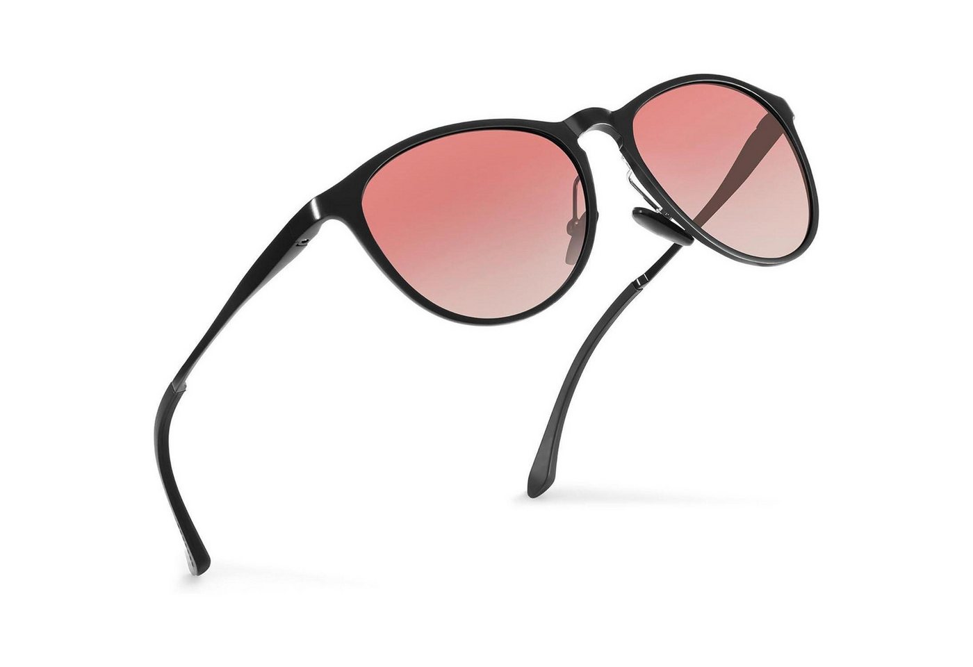LuxusKollektion Retrosonnenbrille Sonnenbrille Damen Unisex A7-schwarzer Rahmen Verlaufend Rosafarbenen von LuxusKollektion