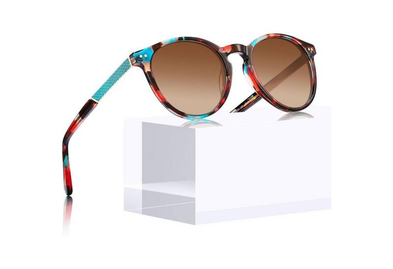 LuxusKollektion Retrosonnenbrille Sonnenbrille Damen Vintage Rahmen farbig Linsen farbverlauf Braun von LuxusKollektion