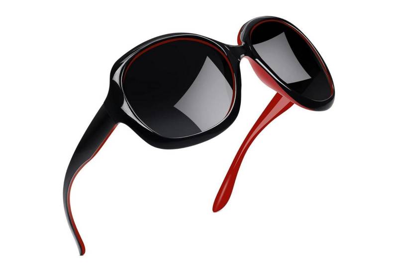 LuxusKollektion Retrosonnenbrille Sonnenbrille Damen übergroß B06-schwarz Rot Schwarz Wie die Bilder von LuxusKollektion