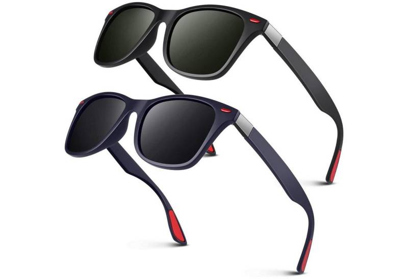 LuxusKollektion Retrosonnenbrille Sonnenbrille Herren Damen Matt Blau Grau & Matt Schwarz G15 von LuxusKollektion