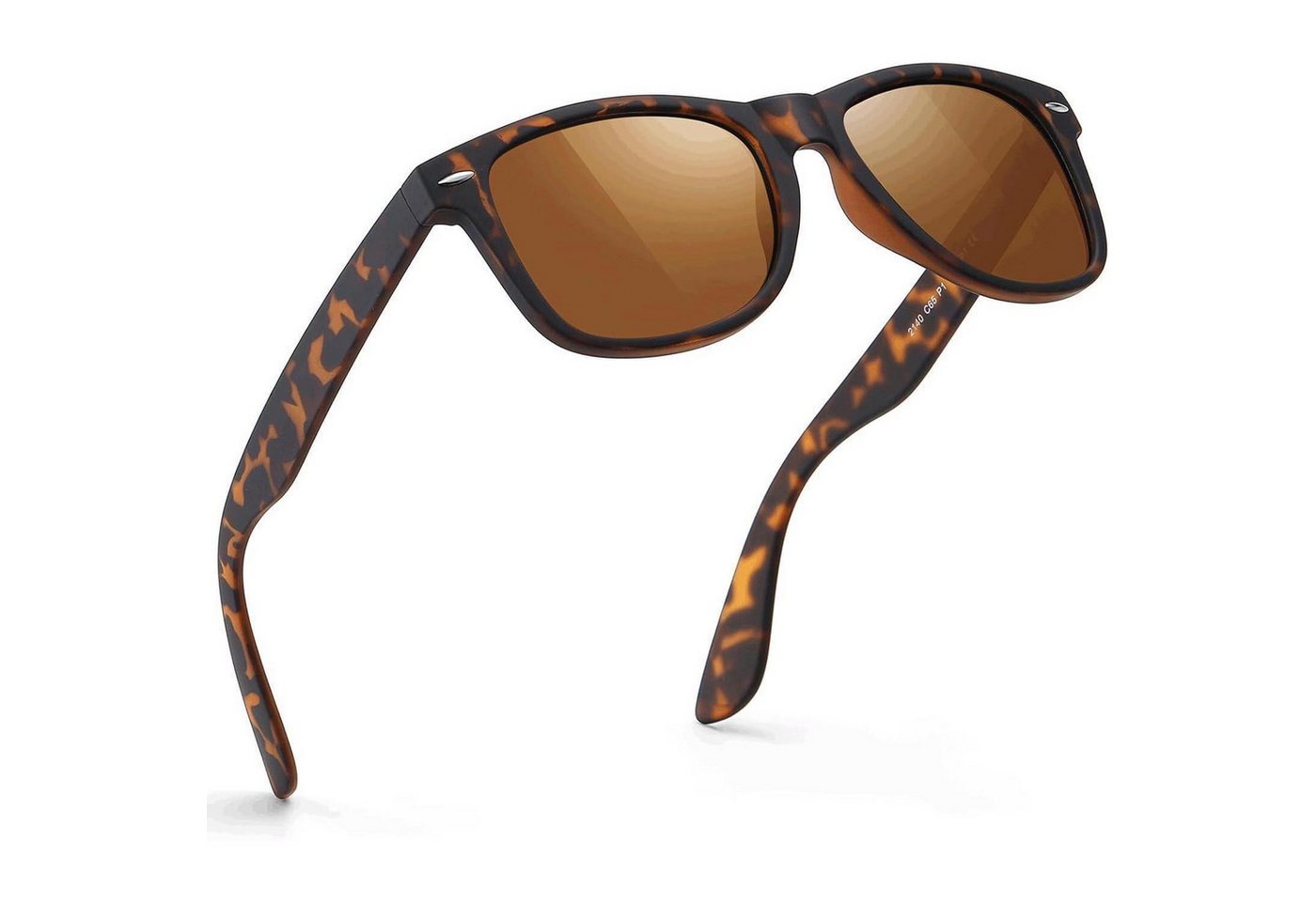 LuxusKollektion Retrosonnenbrille Sonnenbrille Herren Damen polarisiert UV400 schwarz Leopard Print von LuxusKollektion