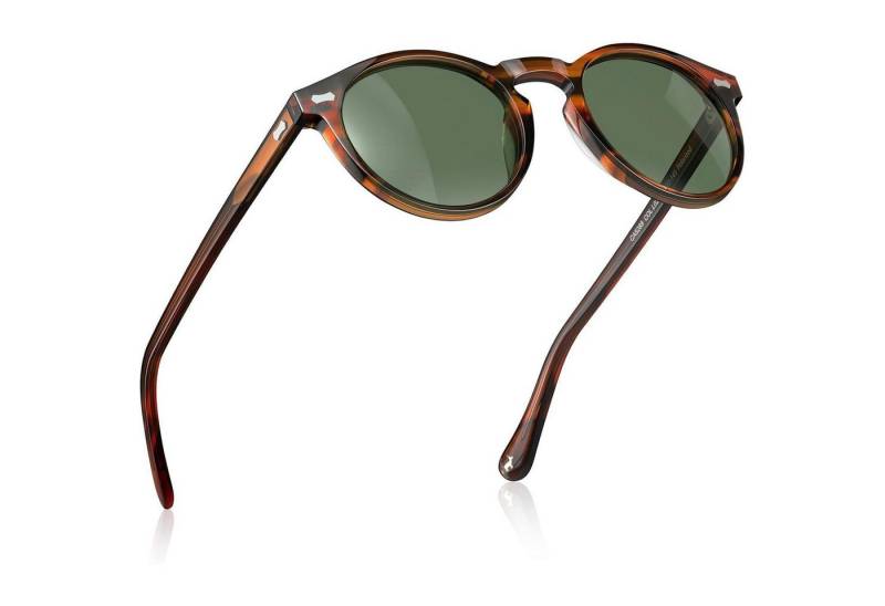 LuxusKollektion Retrosonnenbrille Sonnenbrille Herren Polarisiert Retro Rund Acetat-Rahmen UV 400 von LuxusKollektion