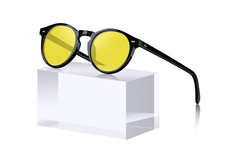 LuxusKollektion Retrosonnenbrille Sonnenbrille Herren polarisiert UV400 Fahren Reisen Schwarze Rahmen von LuxusKollektion