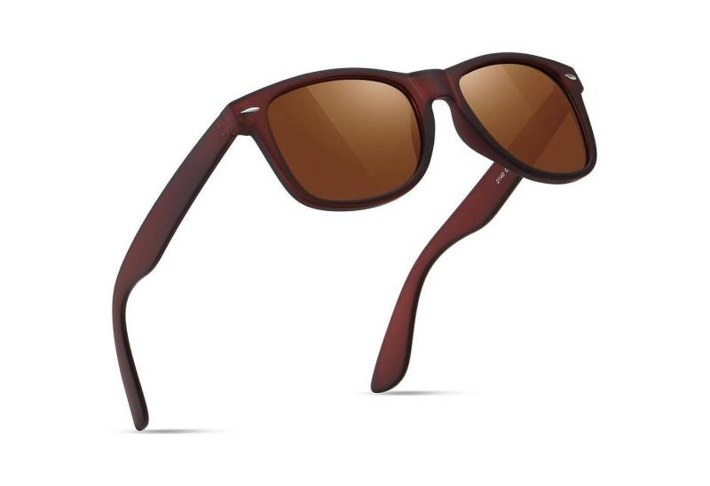 LuxusKollektion Retrosonnenbrille Sonnenbrille Polarisiert Herren Damen UV400 Dark Brown dark Brown von LuxusKollektion