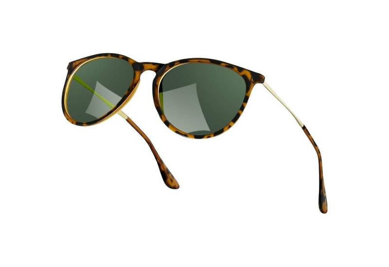 LuxusKollektion Retrosonnenbrille Sonnenbrille Polarisierte Damen UV400 Cateye Retro Leoparden Grün von LuxusKollektion