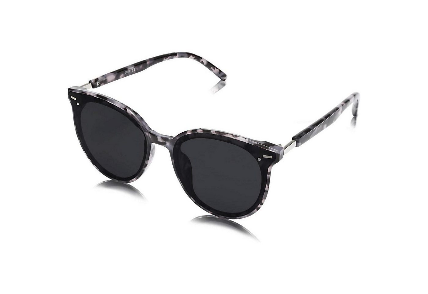 LuxusKollektion Retrosonnenbrille Sonnenbrille Rund Damen Herren Retro C6 Demi Rahmen Grau Linse von LuxusKollektion