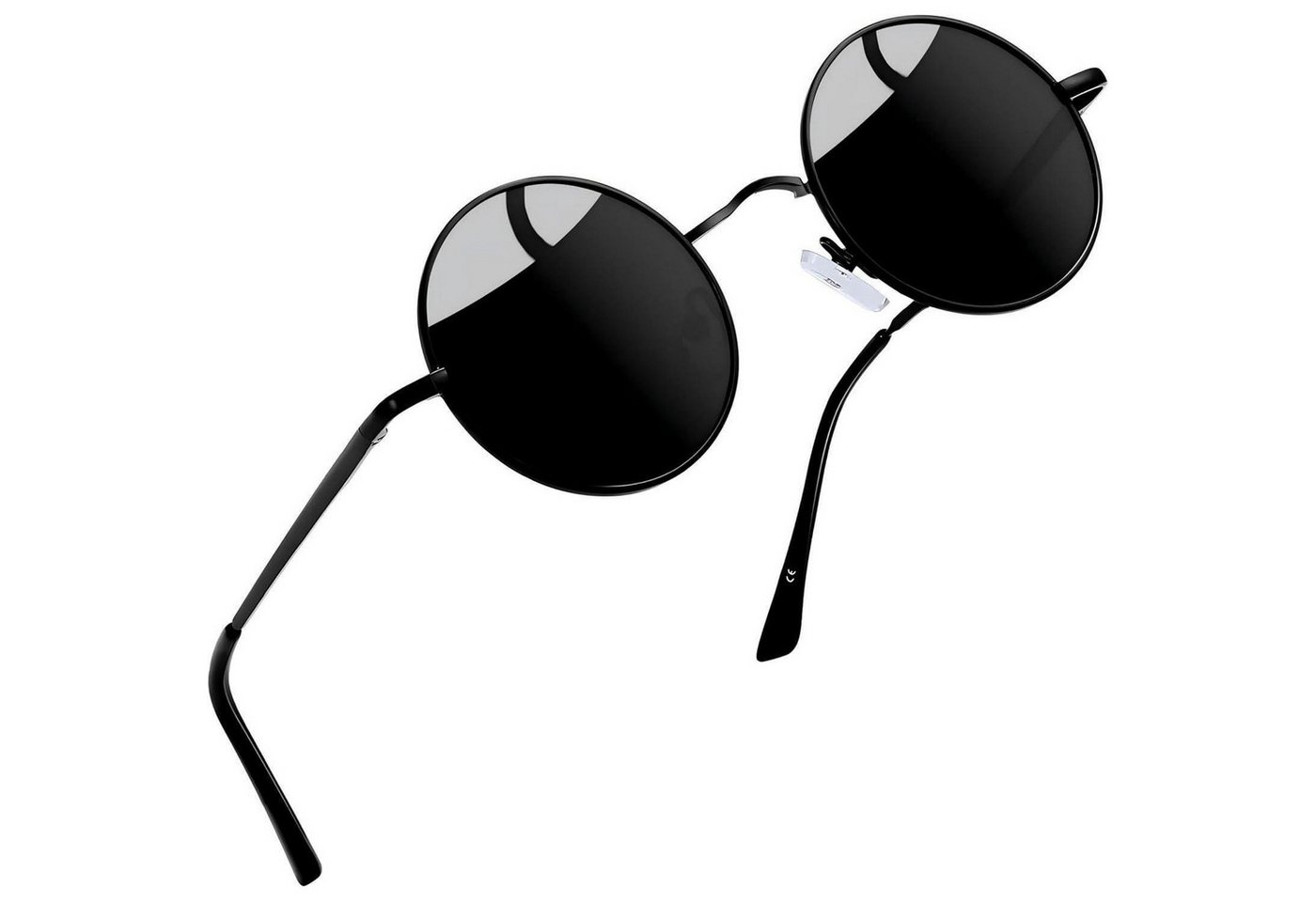 LuxusKollektion Retrosonnenbrille Sonnenbrille Rund Polarisierte A01-(vereinfacht)schwarz Wie die Bilder von LuxusKollektion