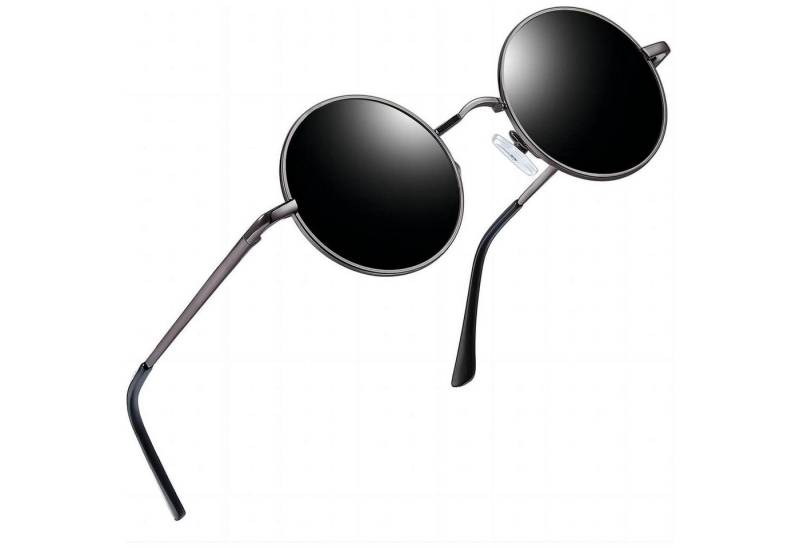 LuxusKollektion Retrosonnenbrille Sonnenbrille Rund Retro Polarisierte A05-grau Schwarz Wie die Bilder von LuxusKollektion