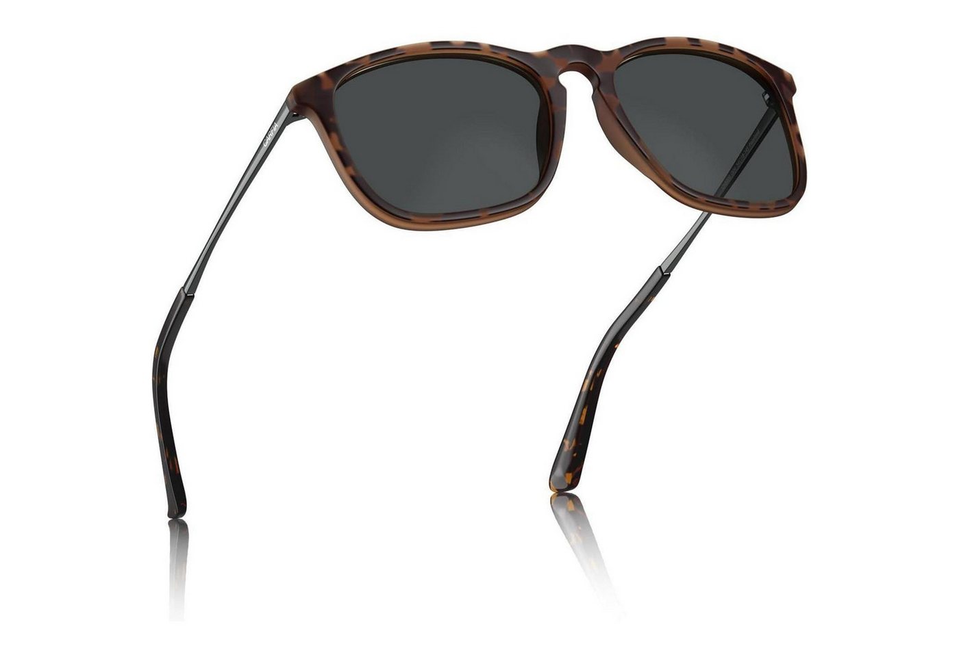 LuxusKollektion Retrosonnenbrille Sonnenbrille Unisex-rechteckig Rahmen: Schildpatt& Grau Linsen von LuxusKollektion