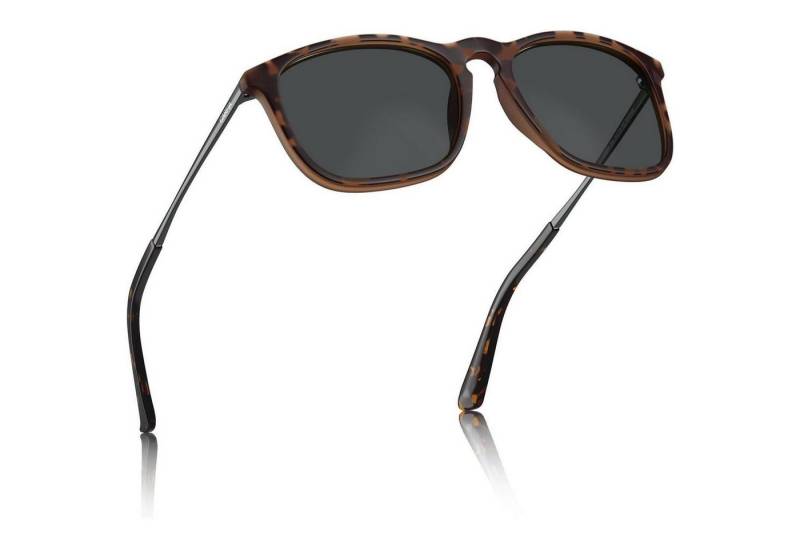 LuxusKollektion Retrosonnenbrille Sonnenbrille Unisex-rechteckig Rahmen: Schildpatt& Grau Linsen von LuxusKollektion