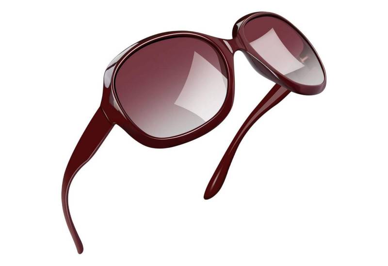 LuxusKollektion Retrosonnenbrille Sonnenbrille übergroße Damen B09-weinrot Hellroter Wie die Bilder von LuxusKollektion