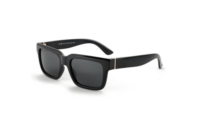 LuxusKollektion Retrosonnenbrille Sonnenbrillen rechteckig Herren Damen polarisiert UV400 M Schwarz Grau von LuxusKollektion